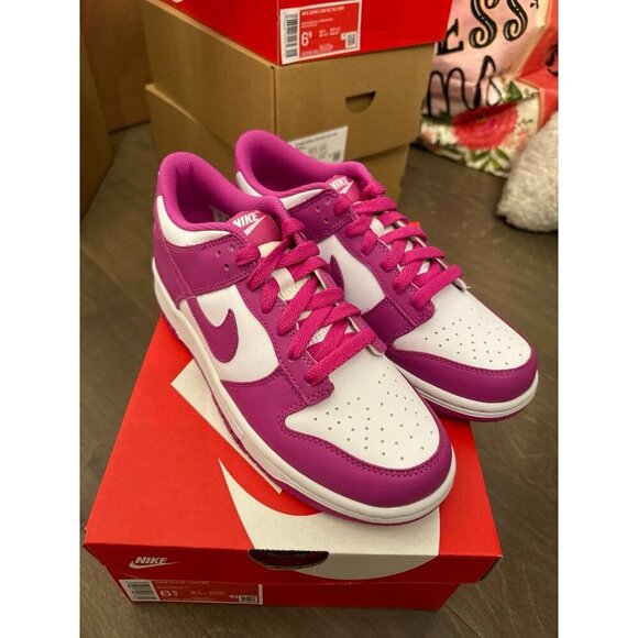 Nike Dunk low BG white / active fuchsia la - Picture 4 of 8
